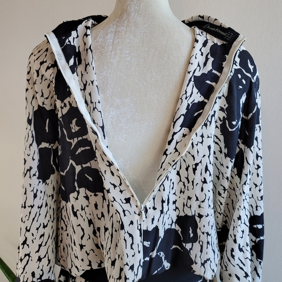 VTG 80s Louis Féraud Silk Blouson Dress - Picture 12 of 16